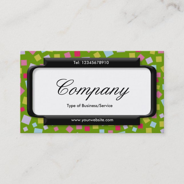 Snyggt Panel (Script font) - Cascading Färg III Visitkort (Framsida)