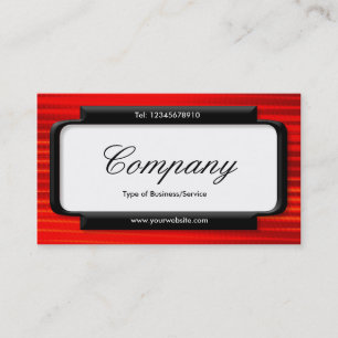 Snyggt Panel (Script font) - Hett Red Visitkort