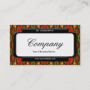 Snyggt Panel (Script font) - Retro Mönster Visitkort