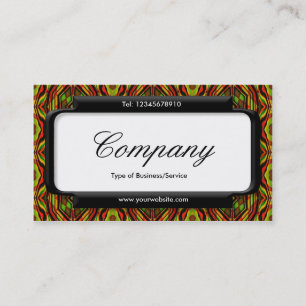 Snyggt Panel (Script font) - Retro Mönster Visitkort