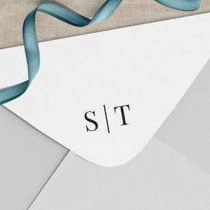 Snyggt par Bröllop Monogram Självfärgande Stämpel