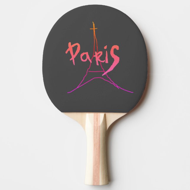 Snyggt Paris Eifel Torn Teckning Sketch Pingisracket (Framsidan)