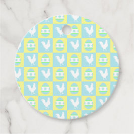 Snyggt påskschackbrädemönster Tupp Ägg Gåvor Etiketter