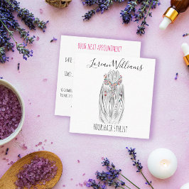 Snyggt Pastel Hair Stylist Braid Hairstyle Flower Tidsbeställning Kort