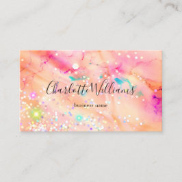 Snyggt Pastel Marcular Alcohol Bläck Elegant Glitt Visitkort