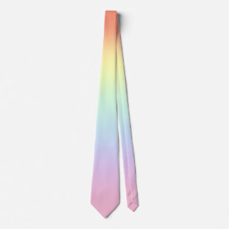 Snyggt Pastel Rainbow Gradient Bröllop Necktie Slips
