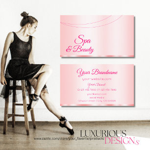 Snyggt Pastel Rosa Glamous Professionell Enkel Visitkort