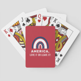 Snyggt Patriotic American Rainbow USA 4:e juli Casinokort