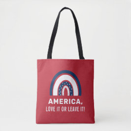 Snyggt Patriotic American Rainbow USA 4:e juli Tygkasse