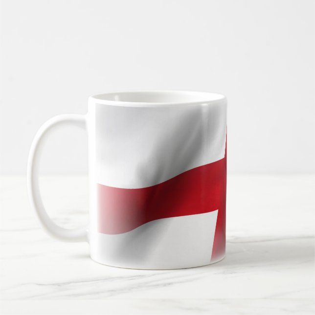 Snyggt Patriotic St. George Flagga Kaffemugg (Vänster)