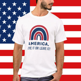 Snyggt Patriotic USA American Rainbow 4:e juli T Shirt