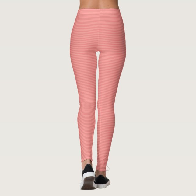 Snyggt Peach Färg Rand Modern Womens Best Leggings (Baksida)