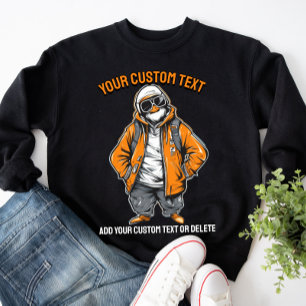 Snyggt Penguin Animal Mode Lång Ärmad Tröja