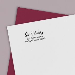 Snyggt Penselskript Business Namn Returadress Självfärgande Stämpel