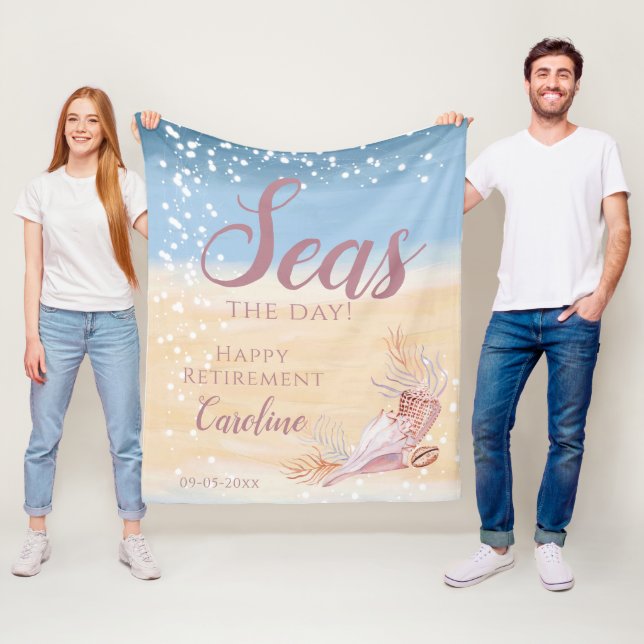 Snyggt Pension Beach Kustkustseashell Fleecefilt (På plats)