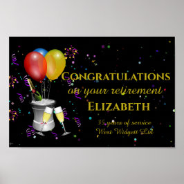 Snyggt Pension mousserande Vin Firande Poster