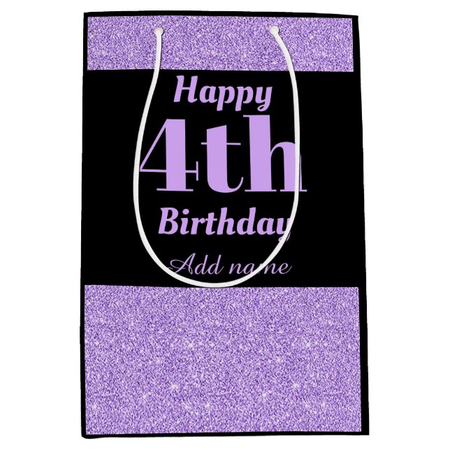 Snyggt personlig 4e födelsedagen presentsäck (Framsidan)