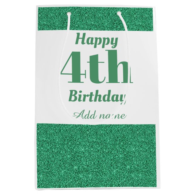 Snyggt personlig 4e födelsedagen presentsäck (Framsidan)