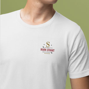 Snyggt Personlig Golf Player Logotyp White T Shirt