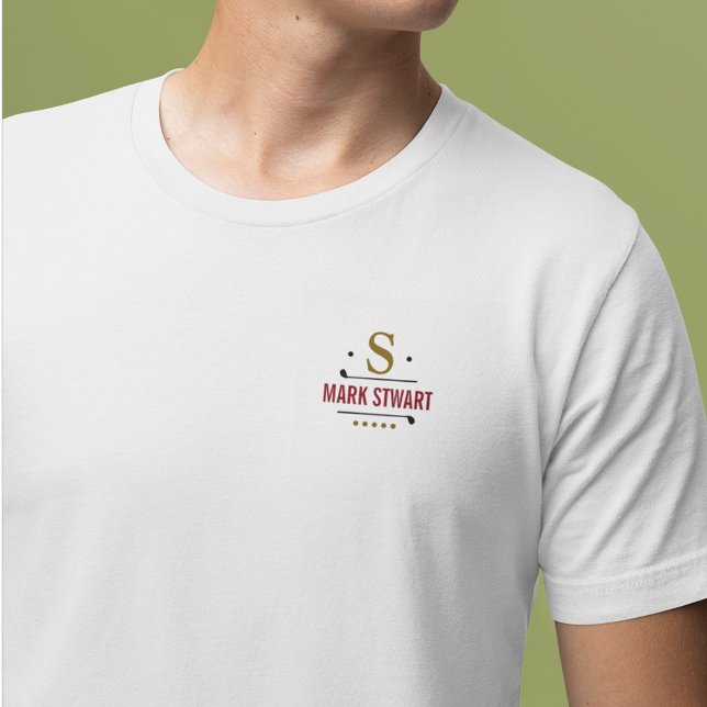 Snyggt Personlig Golf Player Logotyp White T Shirt (Skapare uppladdad)