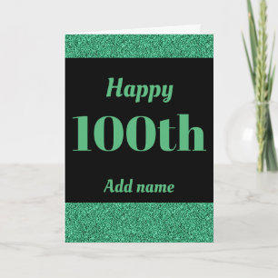 Snyggt personlig grattis på födelsedagen 100:e kort