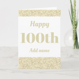 Snyggt personlig grattis på födelsedagen 100:e kort