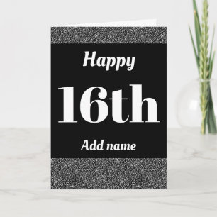 Snyggt personlig grattis på födelsedagen 16:e kort