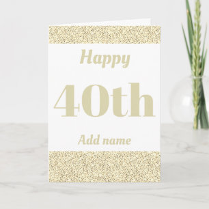 Snyggt personlig grattis på födelsedagen 40:e kort