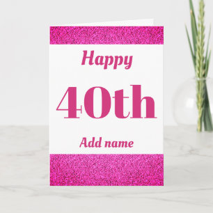 Snyggt personlig grattis på födelsedagen 40:e kort