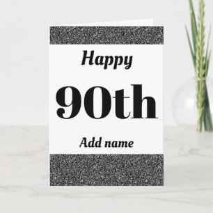 Snyggt personlig grattis på födelsedagen 90:e kort