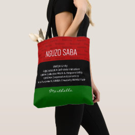 Snyggt personlig NGUZO SABA Kwanzaa Tygkasse