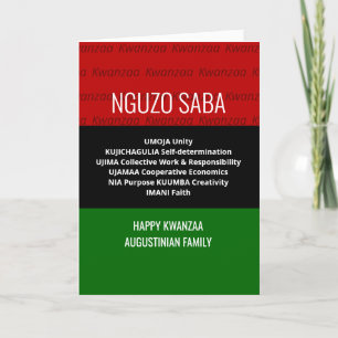 Snyggt personlig NGUZO SABA Lycklig Kwanzaa Helgkort