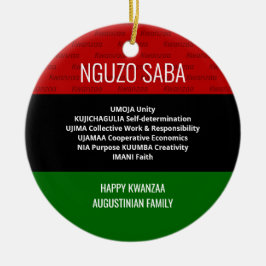 Snyggt personlig NGUZO SABA Lycklig Kwanzaa Julgransprydnad Keramik
