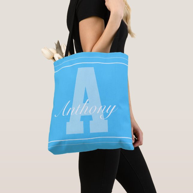 Snyggt personlig typografi namn tote bag tygkasse (Närbild)