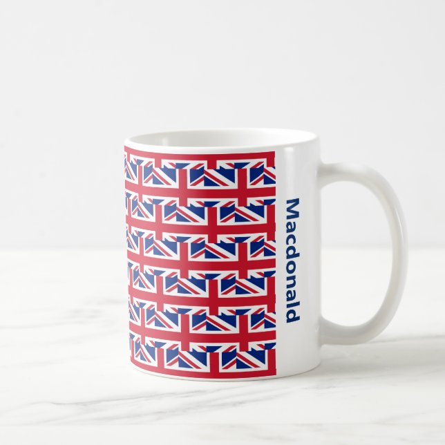 Snyggt Personlig Union Jack Kaffemugg (Höger)