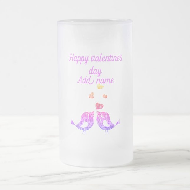 Snyggt personlig valentines glas mugg (Center)