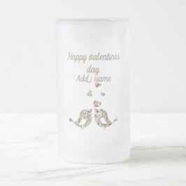 Snyggt personlig valentines glas mugg