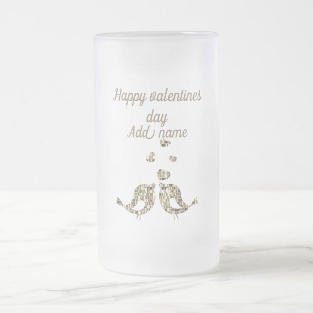 Snyggt personlig valentines glas mugg (Center)