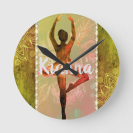 Snyggt Personligen Watercolor Ballerina Fyrkantig Klocka