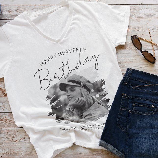 Snyggt Photo Birthday Memorial T-Shirt (Skapare uppladdad)