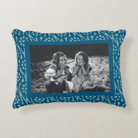 Snyggt Photo Blue Batik Blommigt Teckning Mönster