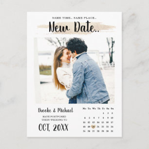Snyggt Photo Calendar Bröllop har skjutits upp Vykort