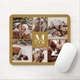 Snyggt Photo Collage Personlig Monogram Gift Musmatta