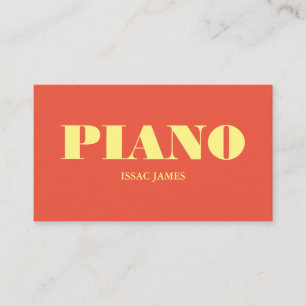 Snyggt Pianist, Professionell Musician Visitkort