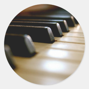 Snyggt piano tangentbord Music Runt Klistermärke