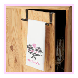 Snyggt Pickleball Gal PaddlesMonogram första Namn Kökshandduk