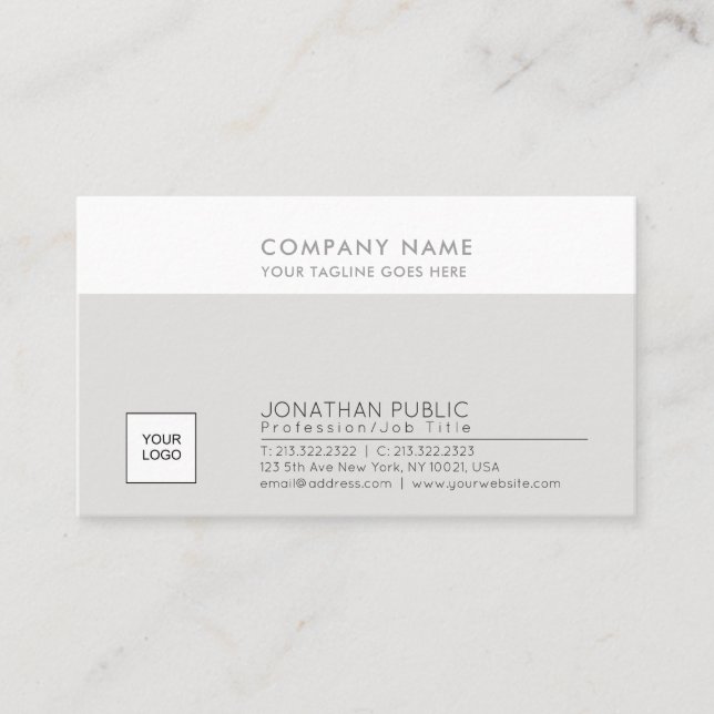 Snyggt Plain Company Plain Modern Professionell Visitkort (Framsida)
