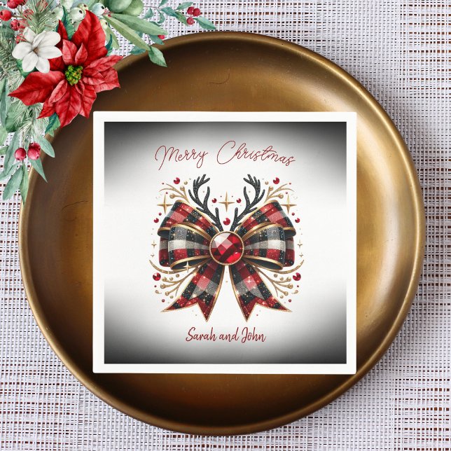 Snyggt Play Bow jul Party Pappersservett (Skapare uppladdad)