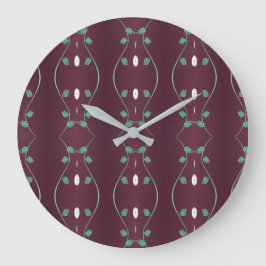 Snyggt plommonlås med Grönt och vitt Stor Klocka