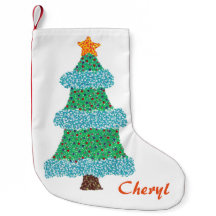 Snyggt Pointillism Julgran Stockings